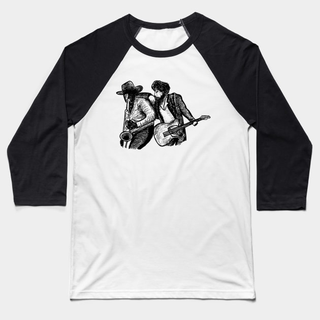 Born to Run Bruce Springsteen Baseball T-Shirt by Jamie Collins